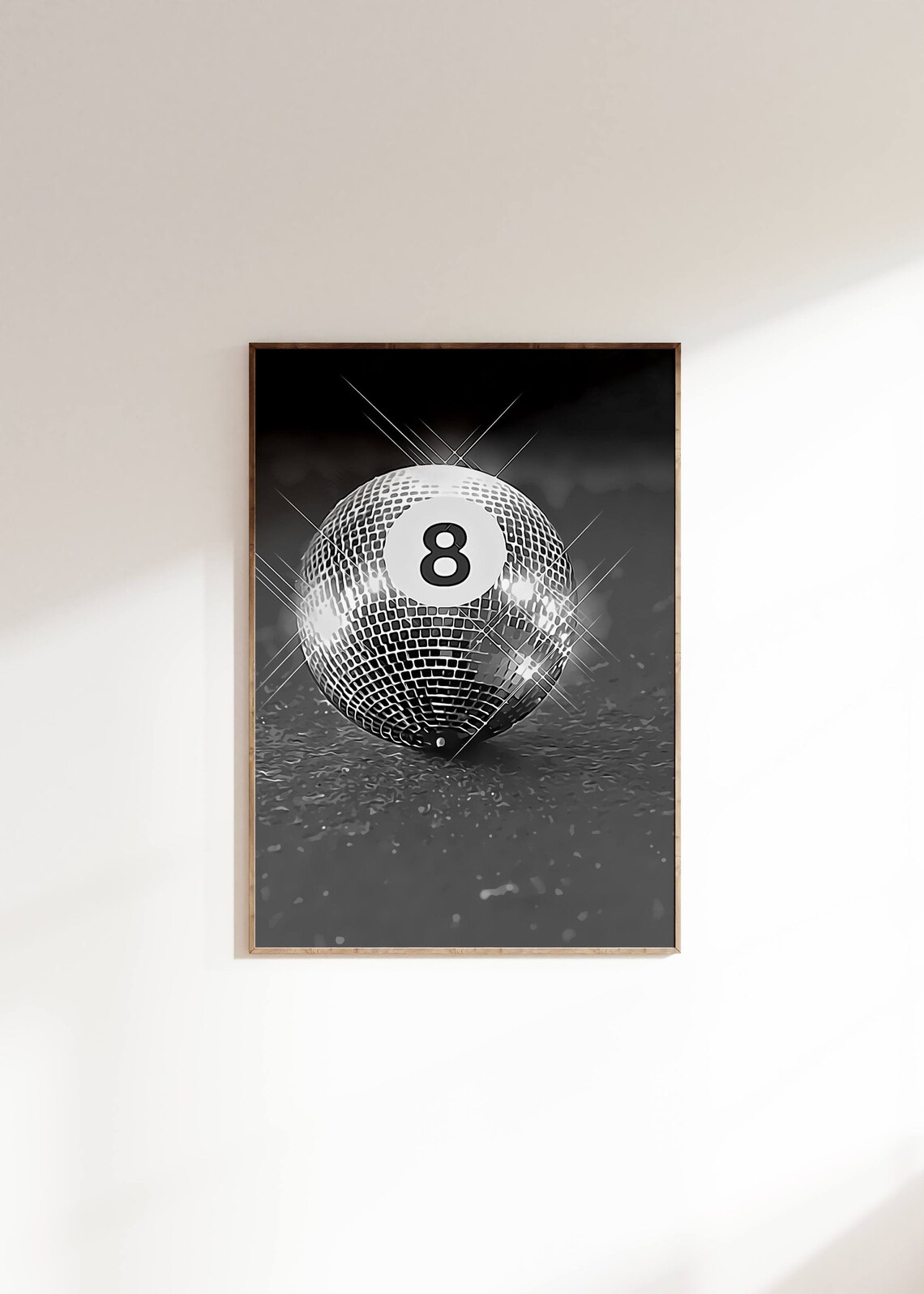 Billiards Ball 8 Retro Game Room Poster Art