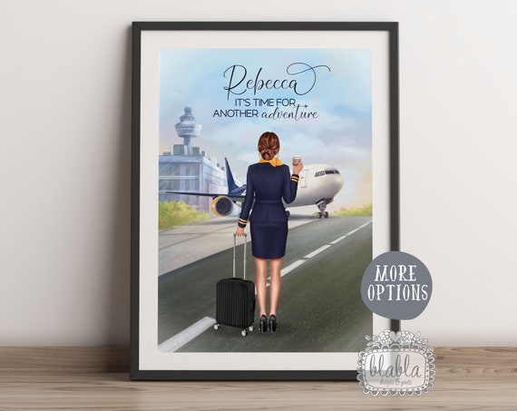 Personalised Cabin Crew Gift Flight Attendant Gift Gift For Pilot Gift For Pilot Travelling Gift Personalised Gift Custom Gift
