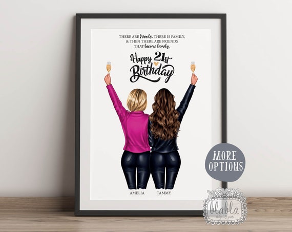 21st Birthday Gift Friend Gift Friend Birthday Gift Best Friend Gift Friend Gift Friend Wall Art Birthday Gift Personalised Gift