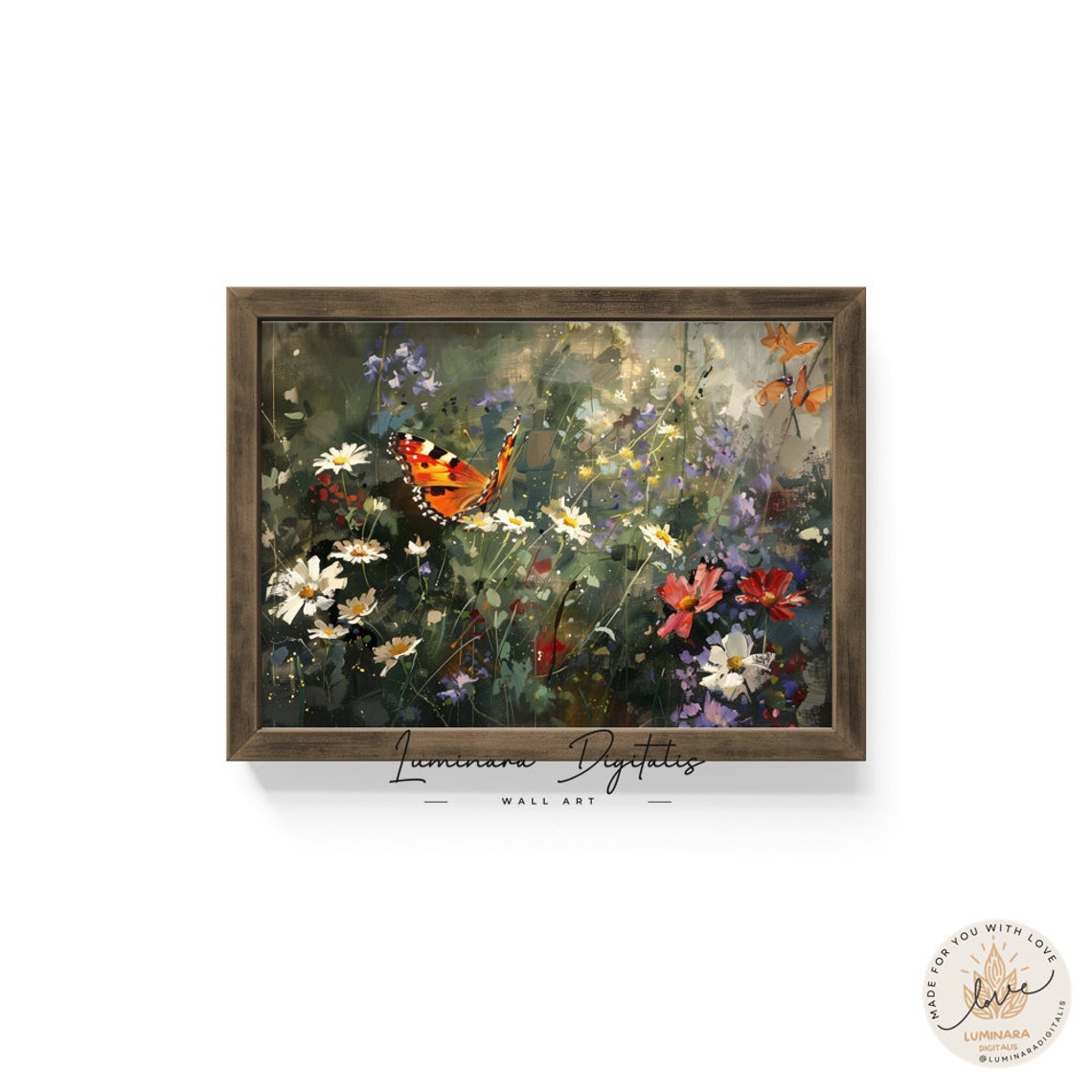 Wall Art Vibrant Meadow Butterfly Art Impressionist 130 Image Wall Decor For Homeoffice - Image 6