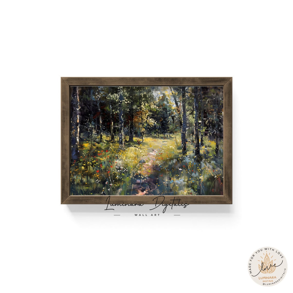 Wall Art Enchanted Forest Pointillism Print Art Decor 176 Non Personalized Wall Art - Image 6