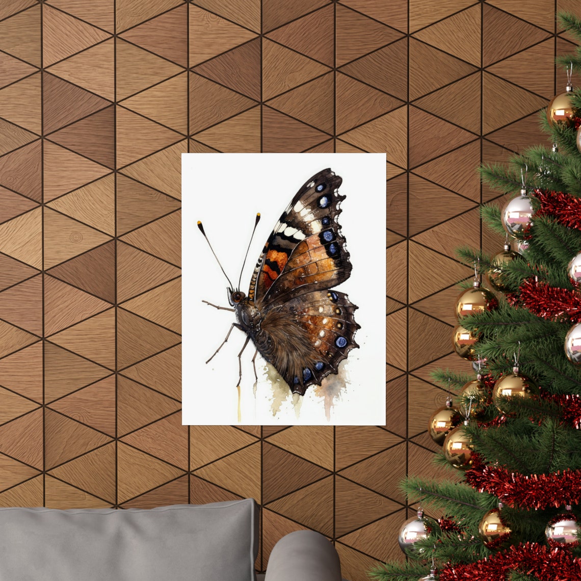 Mourning Cloak Butterfly Art Print Butterfly Home Dcor Watercolor Butterfly Painting Insect Wall Art Nature Lover Butterflies Artwork - Image 3
