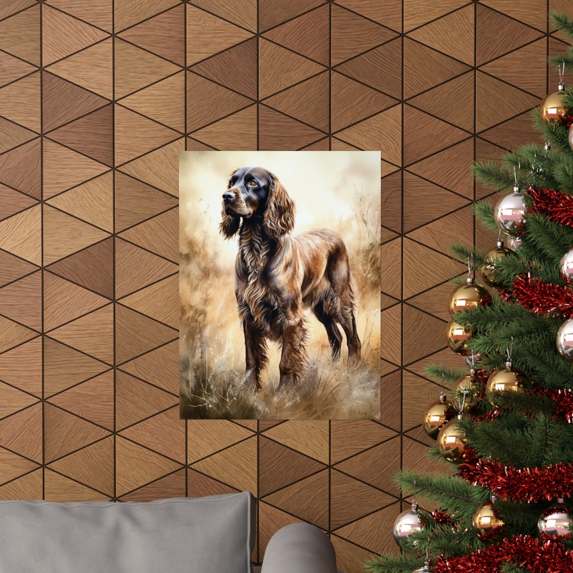 Field Spaniel Dog Art Print Dog Wall Art Animal Art Print Animal Art Poster Dog Lover Gift Colorful Animal Wall Art Cool Dog Art - Image 3