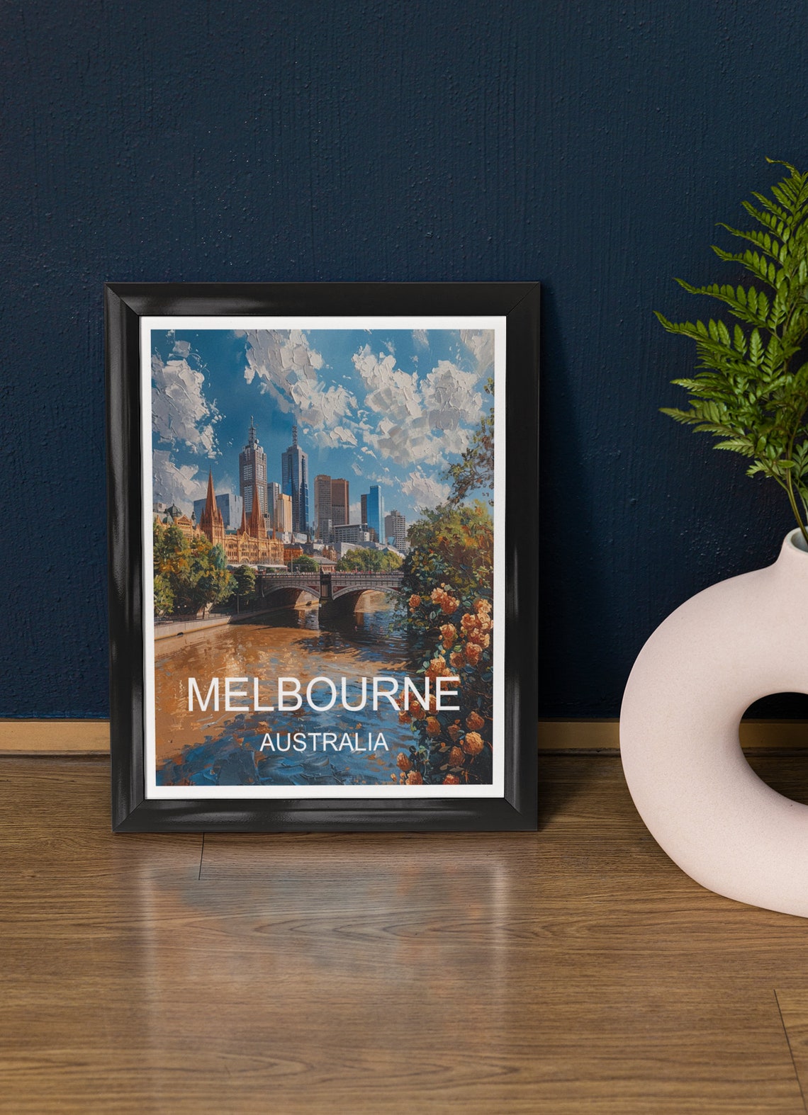 Melbourne Australia Travel Poster Landscape Poster Art Travel Art Travel Art Poster Travel Wall Art Travel Artwork Melbourne Art Print