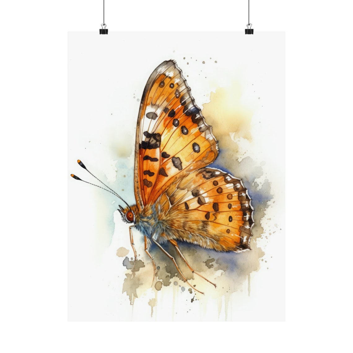 Tawny Emperor Butterfly Art Print Butterfly Home Dcor Watercolor Butterfly Painting Insect Wall Art Nature Lover Butterflies Artwork - Image 5