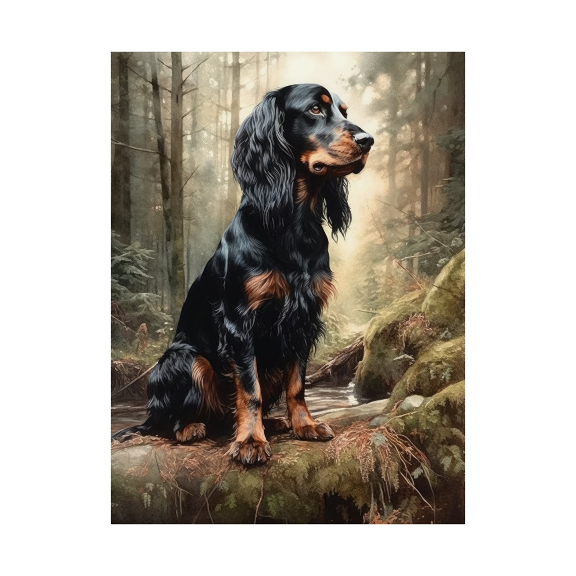 Gordon Setter Dog Art Print Dog Wall Art Animal Art Print Animal Art Poster Dog Lover Gift Colorful Animal Wall Art Cool Dog Art - Image 4