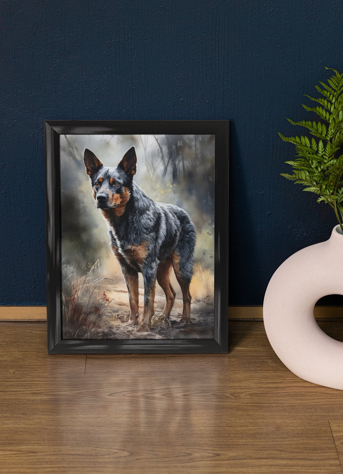 Australian Cattle Dog Art Print Dog Wall Art Animal Art Print Animal Art Poster Dog Lover Gift Colorful Animal Wall Art Cool Dog Art