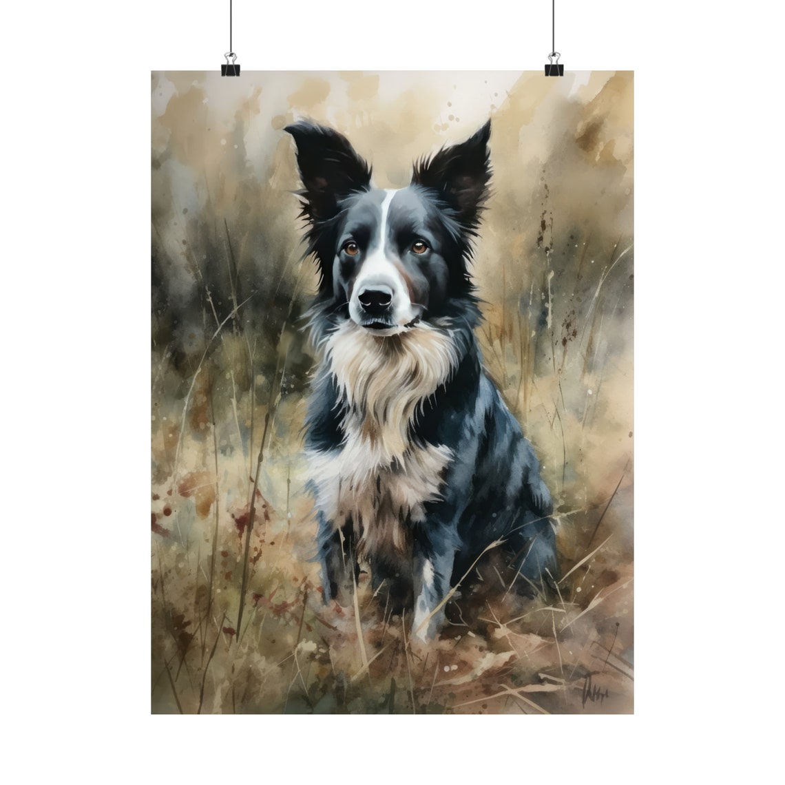 Border Collie Dog Art Print Dog Wall Art Animal Art Print Animal Art Poster Dog Lover Gift Colorful Animal Wall Art Cool Dog Art - Image 5