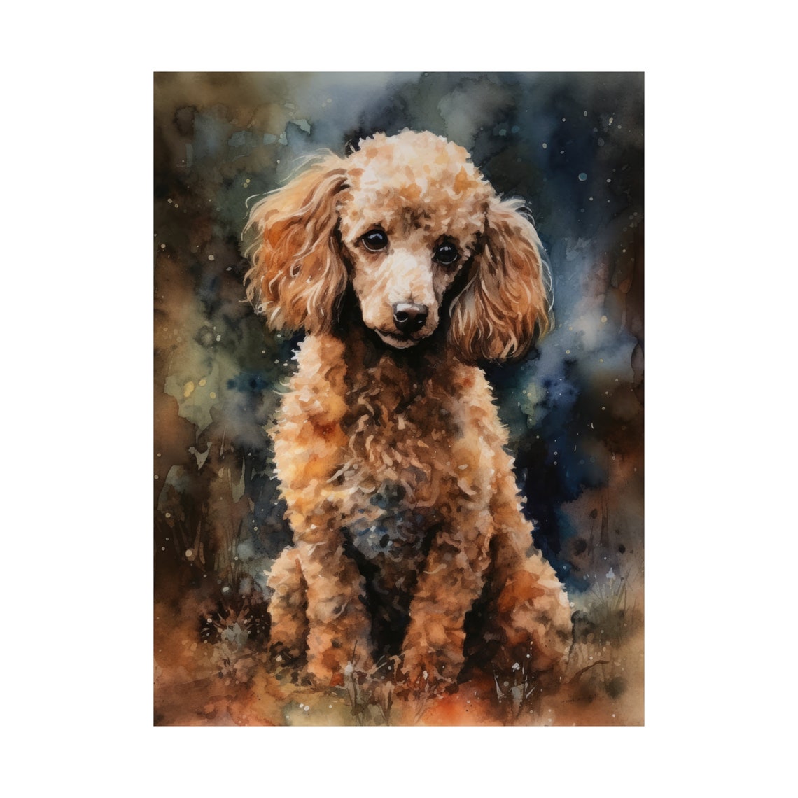Poodle Dog Art Print Dog Wall Art Animal Art Print Animal Art Poster Dog Lover Gift Colorful Animal Wall Art Cool Dog Art - Image 4
