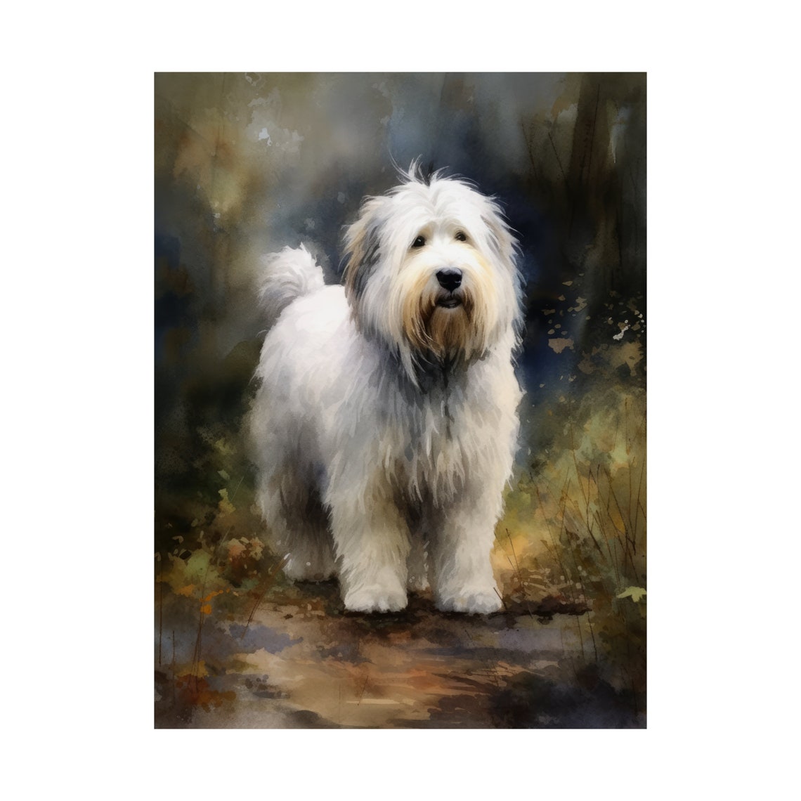 Old English Sheepdog Dog Art Print Dog Wall Art Animal Art Print Animal Art Poster Dog Lover Gift Colorful Animal Wall Art Cool Dog - Image 4