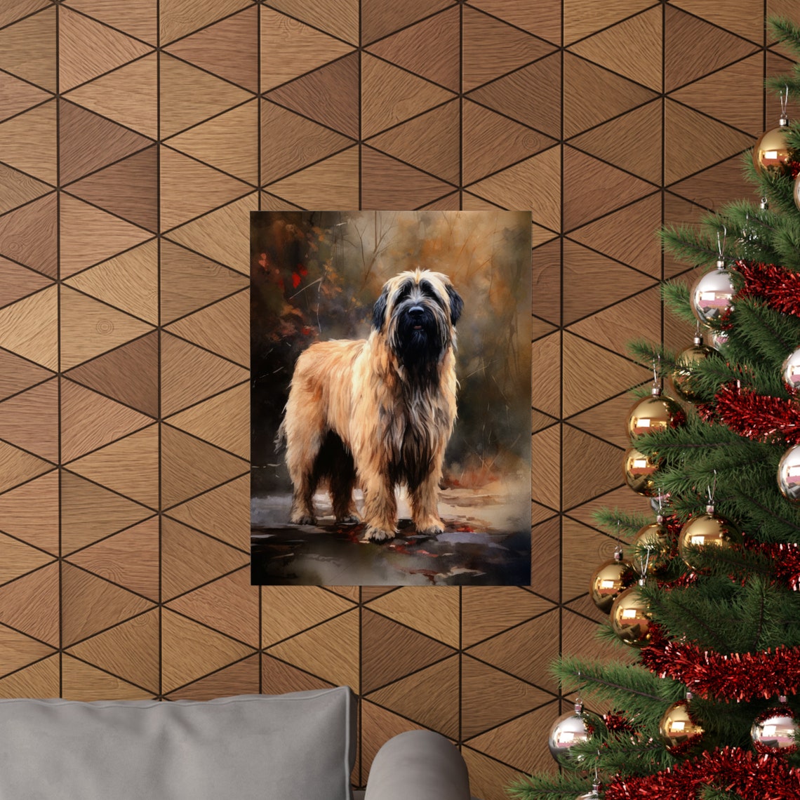 Briard Dog Art Print Dog Wall Art Animal Art Print Animal Art Poster Dog Lover Gift Colorful Animal Wall Art Cool Dog Art - Image 3