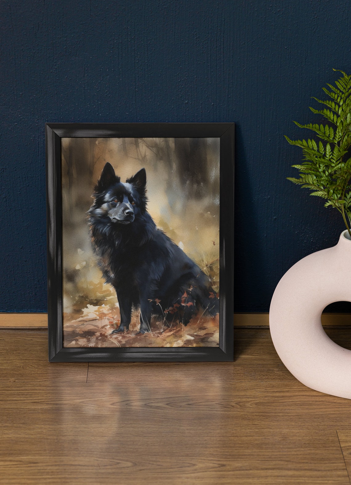 Schipperke Dog Art Print Dog Wall Art Animal Art Print Animal Art Poster Dog Lover Gift Colorful Animal Wall Art Cool Dog Art