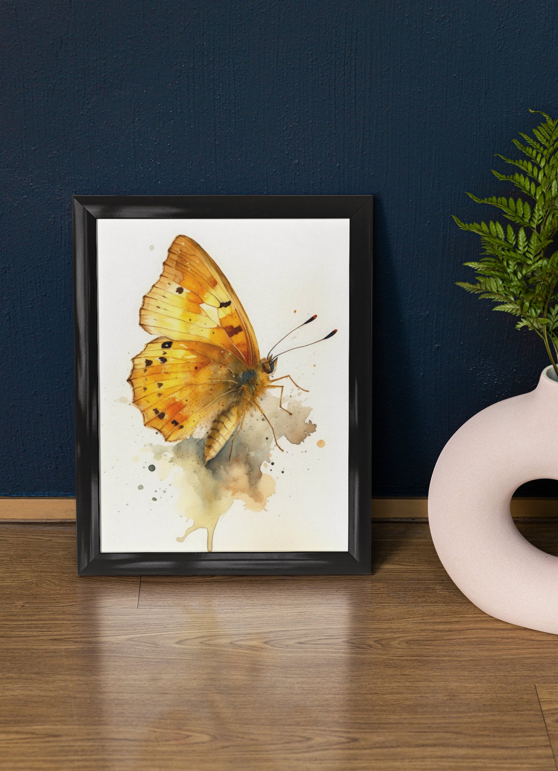Little Yellow Butterfly Art Print Butterfly Home Dcor Watercolor Butterfly Painting Insect Wall Art Nature Lover Butterflies Artwork