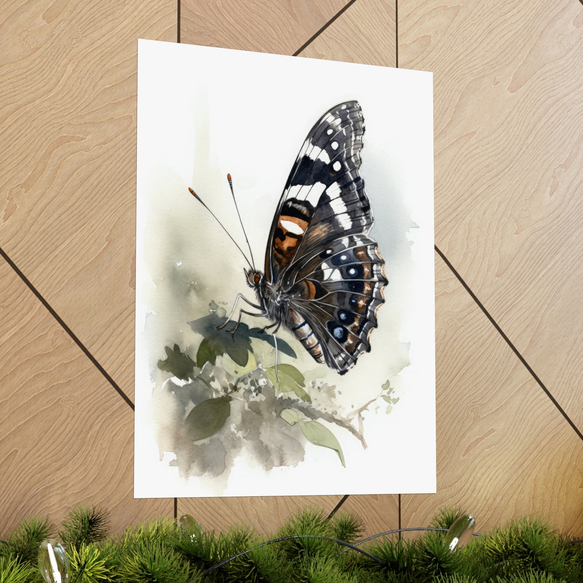 Admiral Butterfly Art Print Butterfly Home Dcor Watercolor Butterfly Painting Insect Wall Art Nature Lover Butterflies Artwork - Image 2
