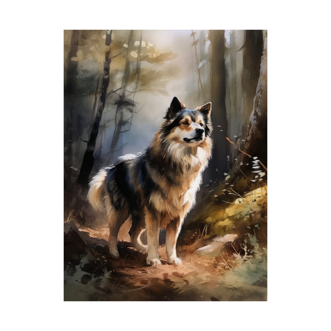 Finnish Lapphund Dog Art Print Dog Wall Art Animal Art Print Animal Art Poster Dog Lover Gift Colorful Animal Wall Art Cool Dog Art - Image 4