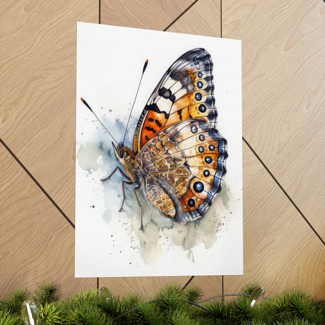 Pearl Crescent Butterfly Art Print Butterfly Home Dcor Watercolor Butterfly Painting Insect Wall Art Nature Lover Butterflies Artwork - Image 2