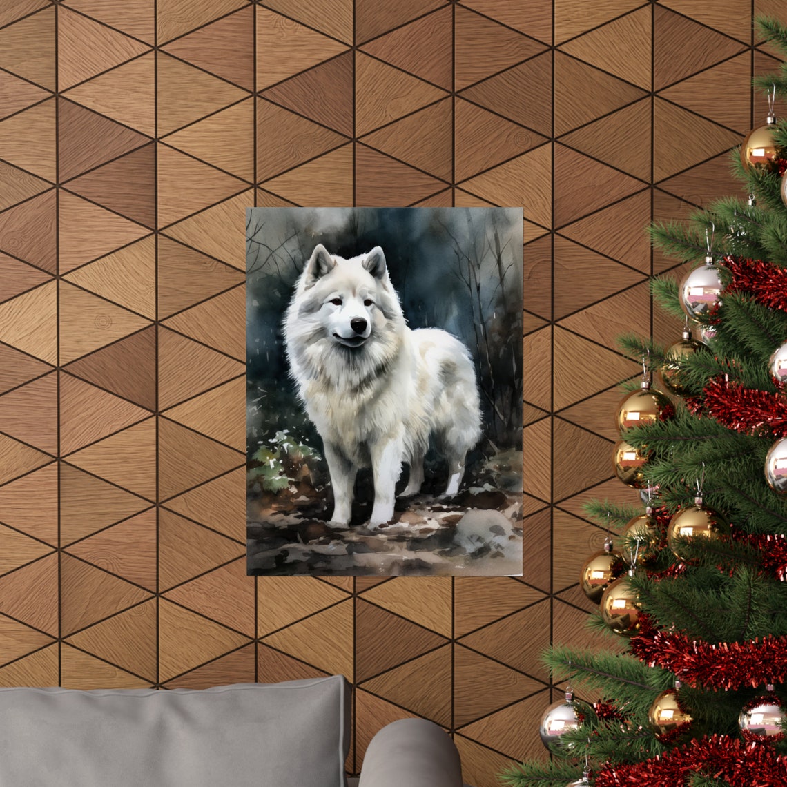 Samoyed Dog Art Print Dog Wall Art Animal Art Print Animal Art Poster Dog Lover Gift Colorful Animal Wall Art Cool Dog Art - Image 3