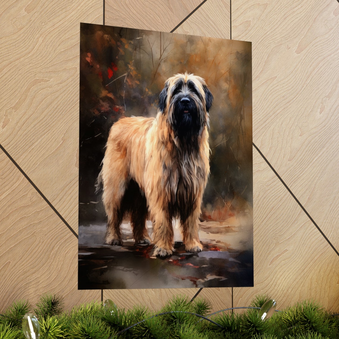 Briard Dog Art Print Dog Wall Art Animal Art Print Animal Art Poster Dog Lover Gift Colorful Animal Wall Art Cool Dog Art - Image 2