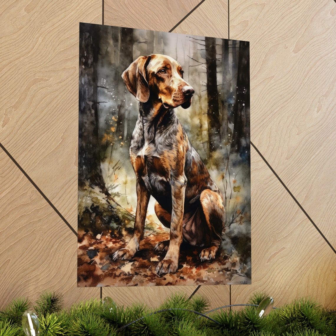 Plott Hound Dog Art Print Dog Wall Art Animal Art Print Animal Art Poster Dog Lover Gift Colorful Animal Wall Art Cool Dog Art - Image 2