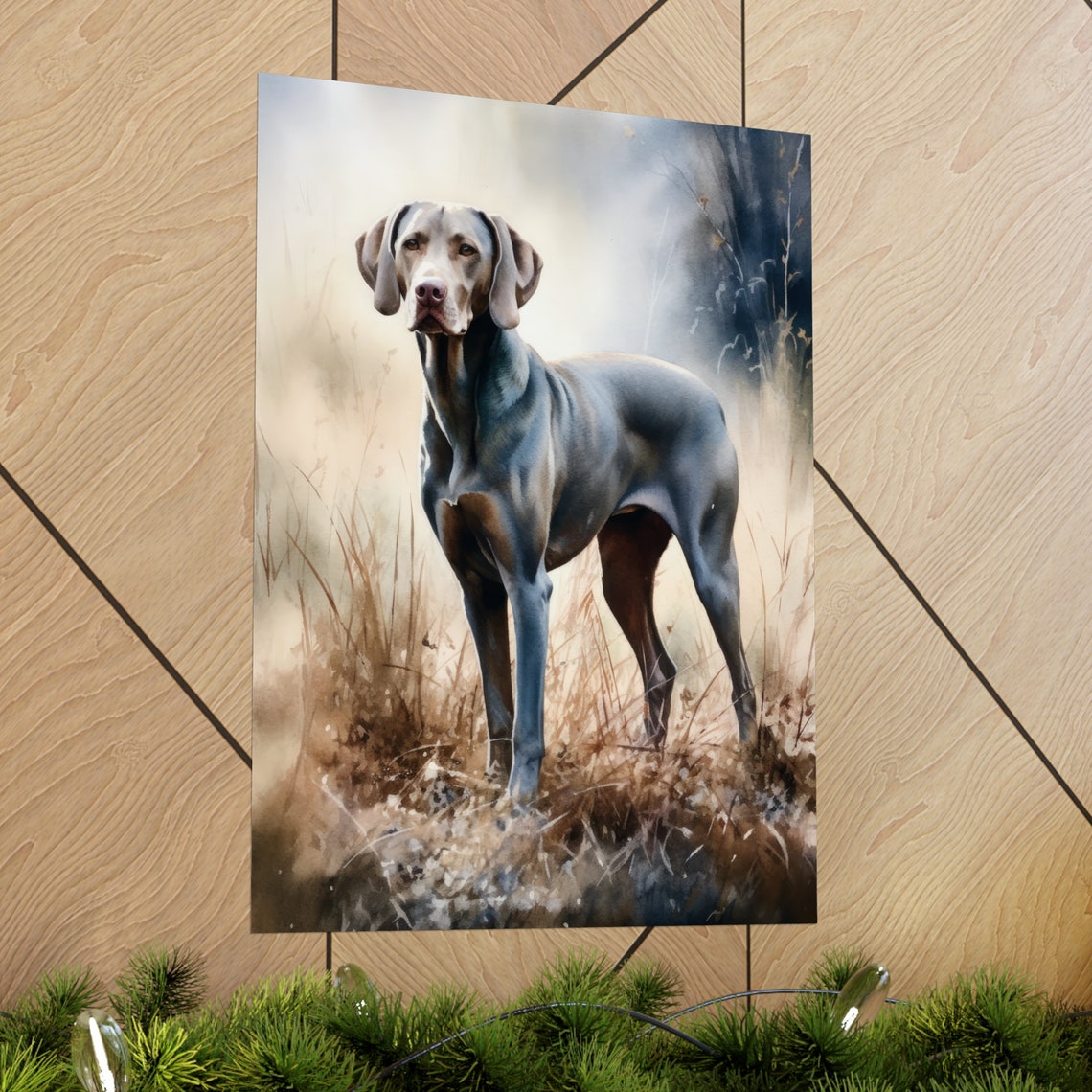 Weimaraner Dog Art Print Dog Wall Art Animal Art Print Animal Art Poster Dog Lover Gift Colorful Animal Wall Art Cool Dog Art - Image 2