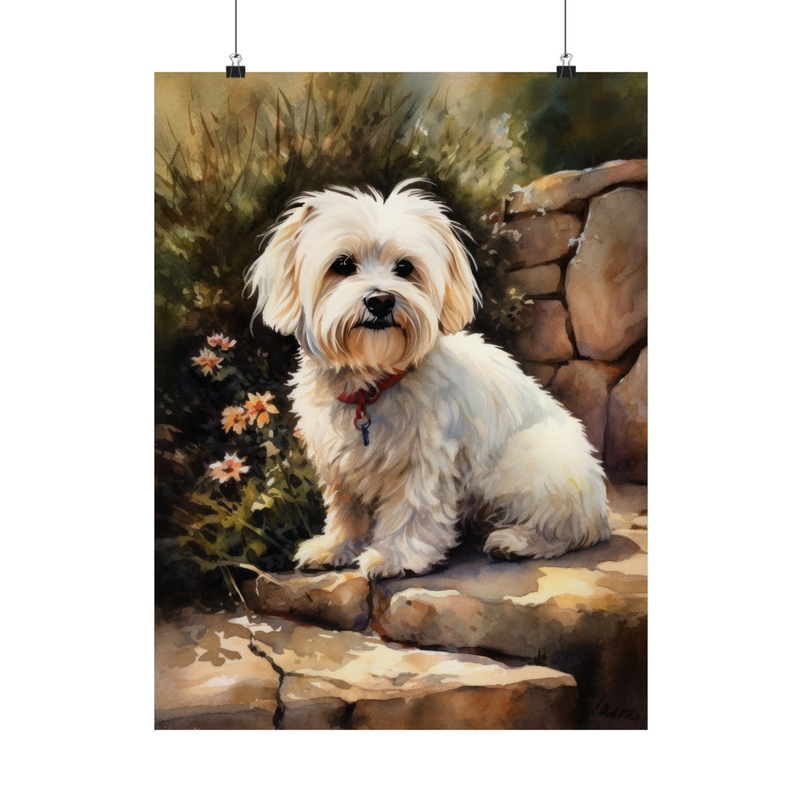 Coton De Tulear Dog Art Print Dog Wall Art Animal Art Print Animal Art Poster Dog Lover Gift Colorful Animal Wall Art Cool Dog Art - Image 5