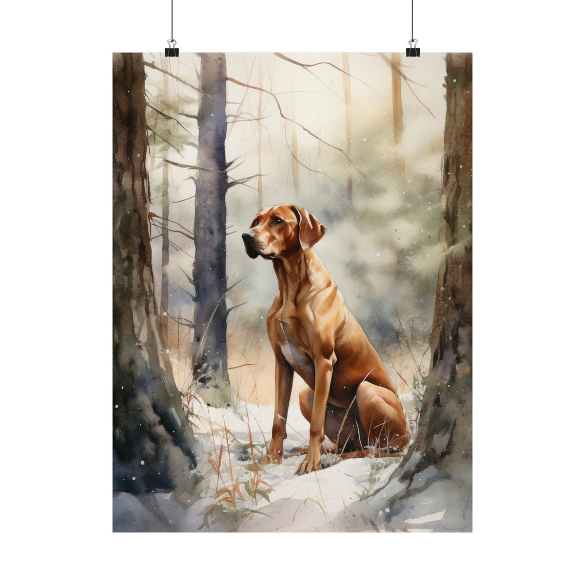 Redbone Coonhound Dog Art Print Dog Wall Art Animal Art Print Animal Art Poster Dog Lover Gift Colorful Animal Wall Art Cool Dog Art - Image 5