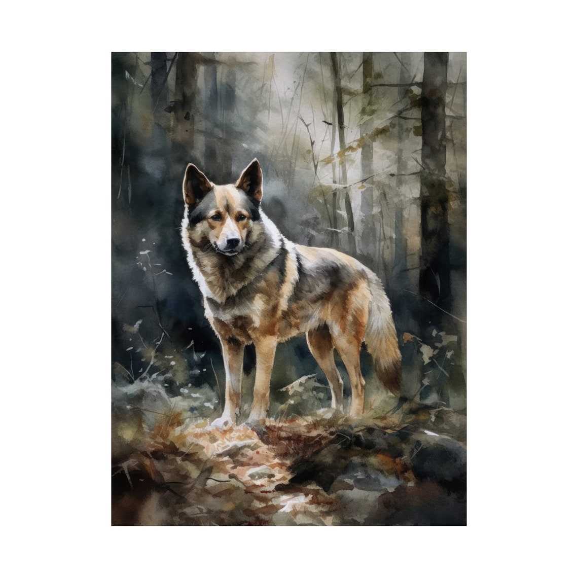 Swedish Vallhund Dog Art Print Dog Wall Art Animal Art Print Animal Art Poster Dog Lover Gift Colorful Animal Wall Art Cool Dog Art - Image 4