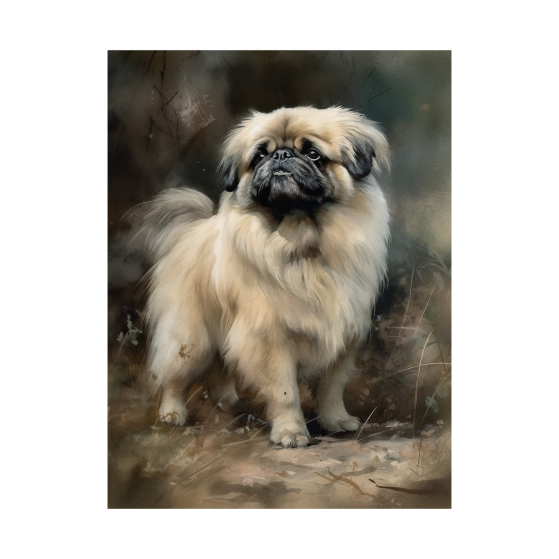 Pekingese Dog Art Print Dog Wall Art Animal Art Print Animal Art Poster Dog Lover Gift Colorful Animal Wall Art Cool Dog Art - Image 4