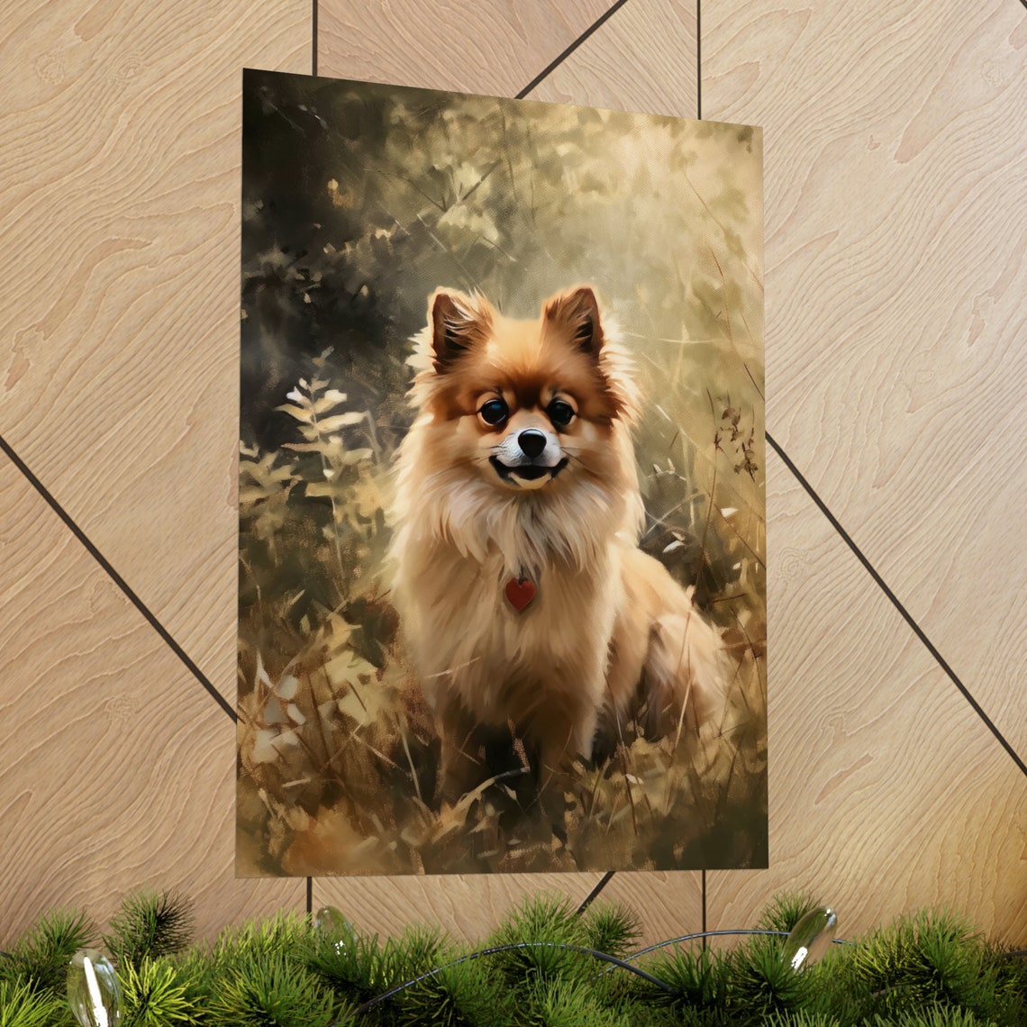 Pomeranian Dog Art Print Dog Wall Art Animal Art Print Animal Art Poster Dog Lover Gift Colorful Animal Wall Art Cool Dog Art - Image 2