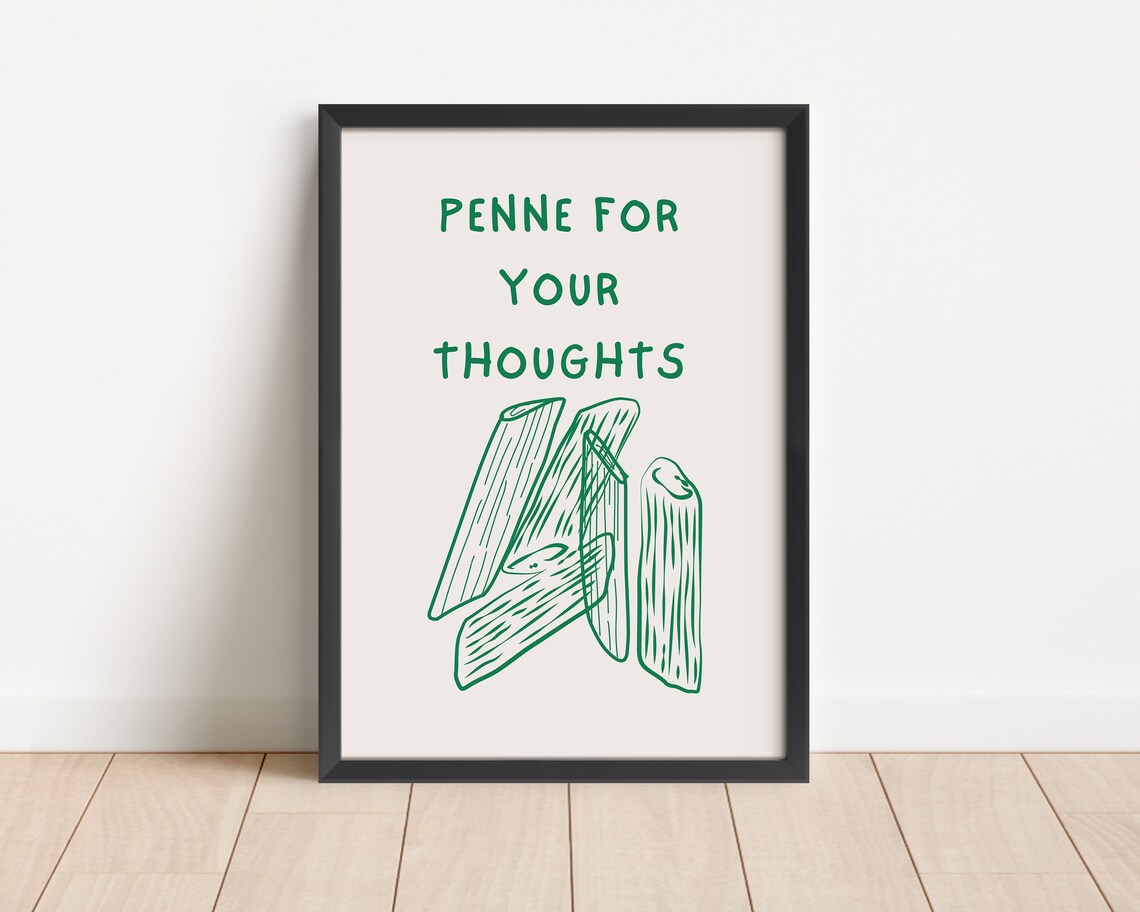 Funny Pasta Print Aesthetic Kitchen Decor Trendy Kitchen Wall Art Cute Kitchen Print Kitchen Wall Art Chef Print Home Decor - Image 3