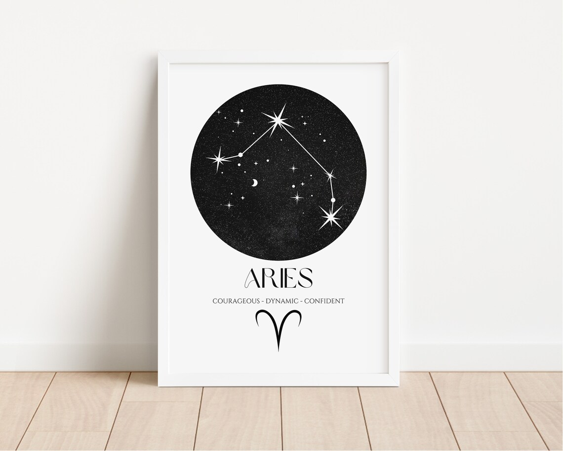 Aries Zodiac Constellation Astrology Wall Art Print - Image 4