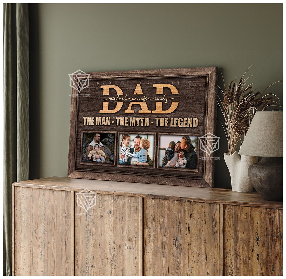 Personalized Christmas Gift For Dad Photo Collage Poster - Image 4