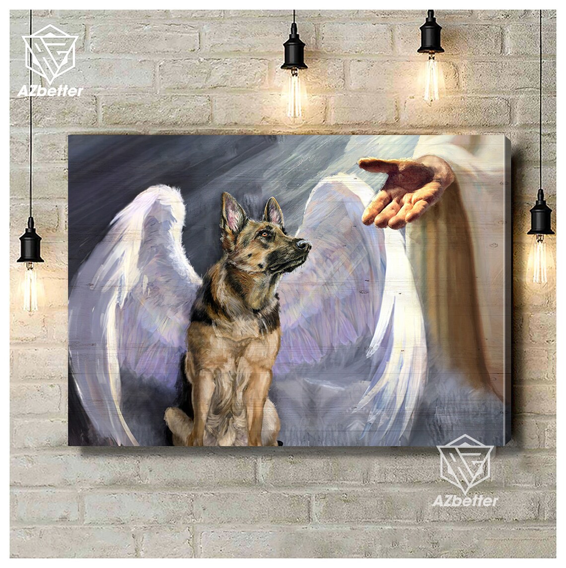 German Shepherd Angel Wings, In Loving Memory Gift - Image 4