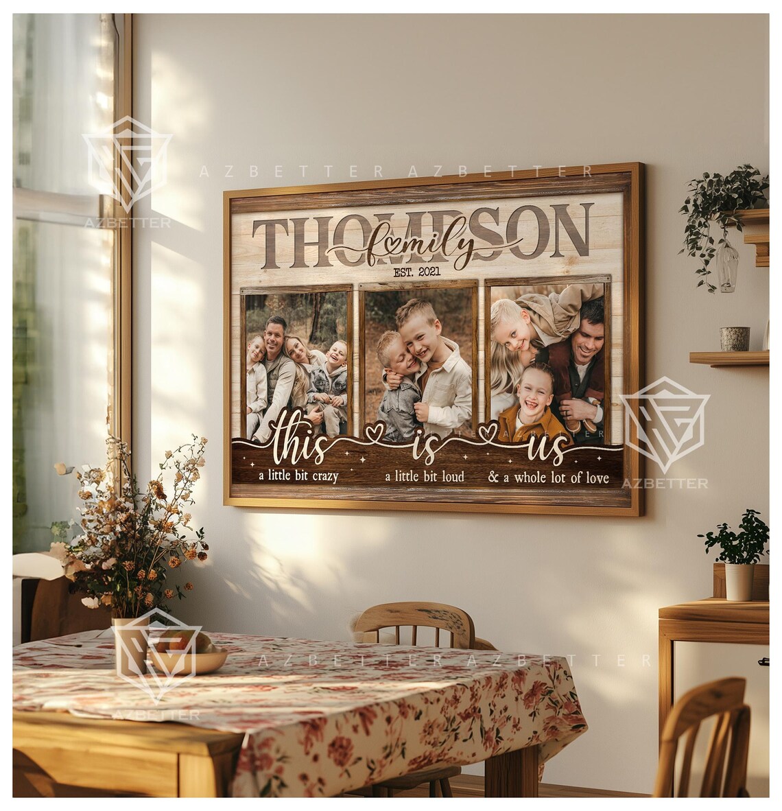 Thompson Family This Is Us Crazy Loud Love Photo Collage Poster - Image 3