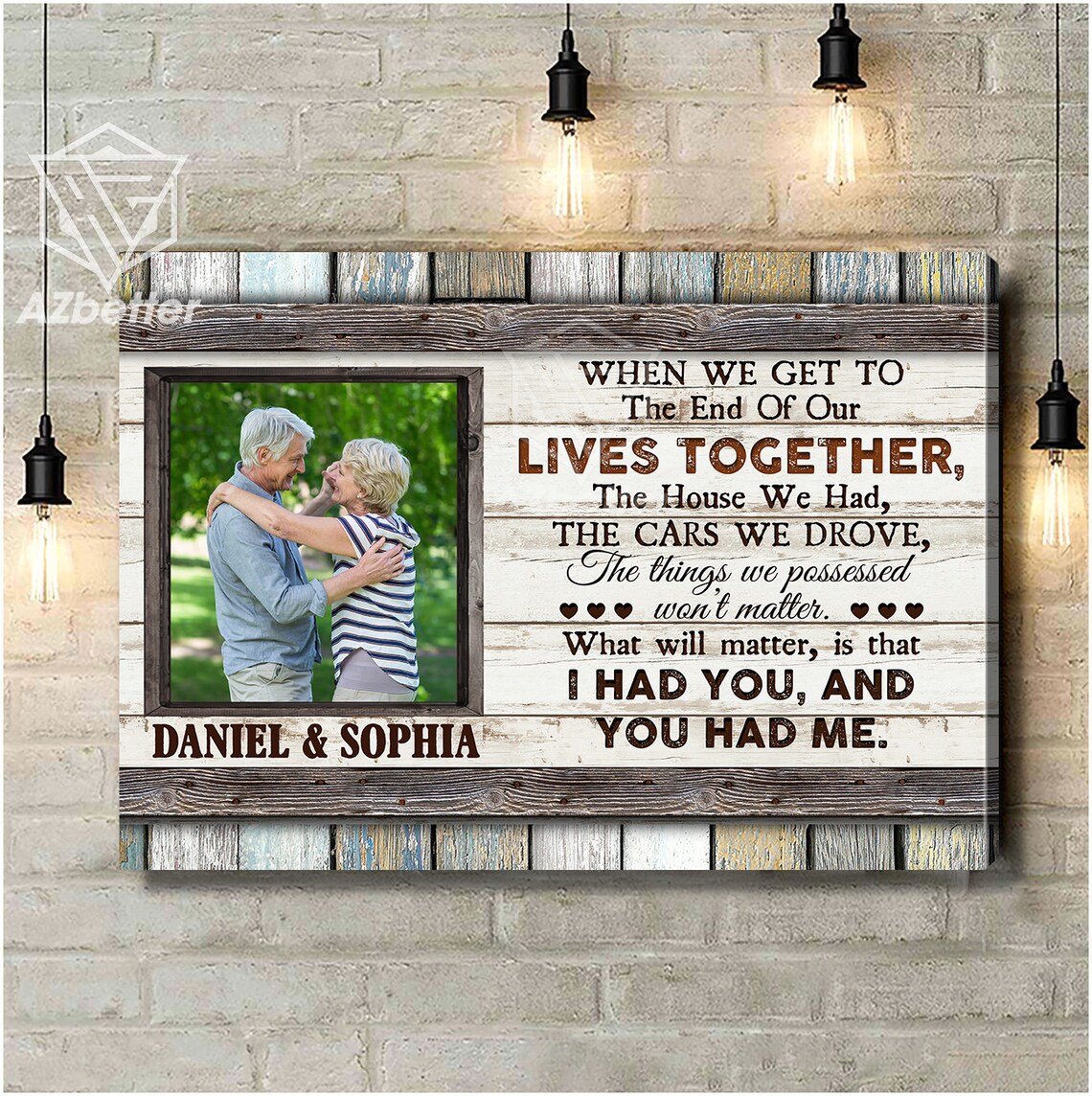 Personalized Couple Valentine Love Bedroom Art Print