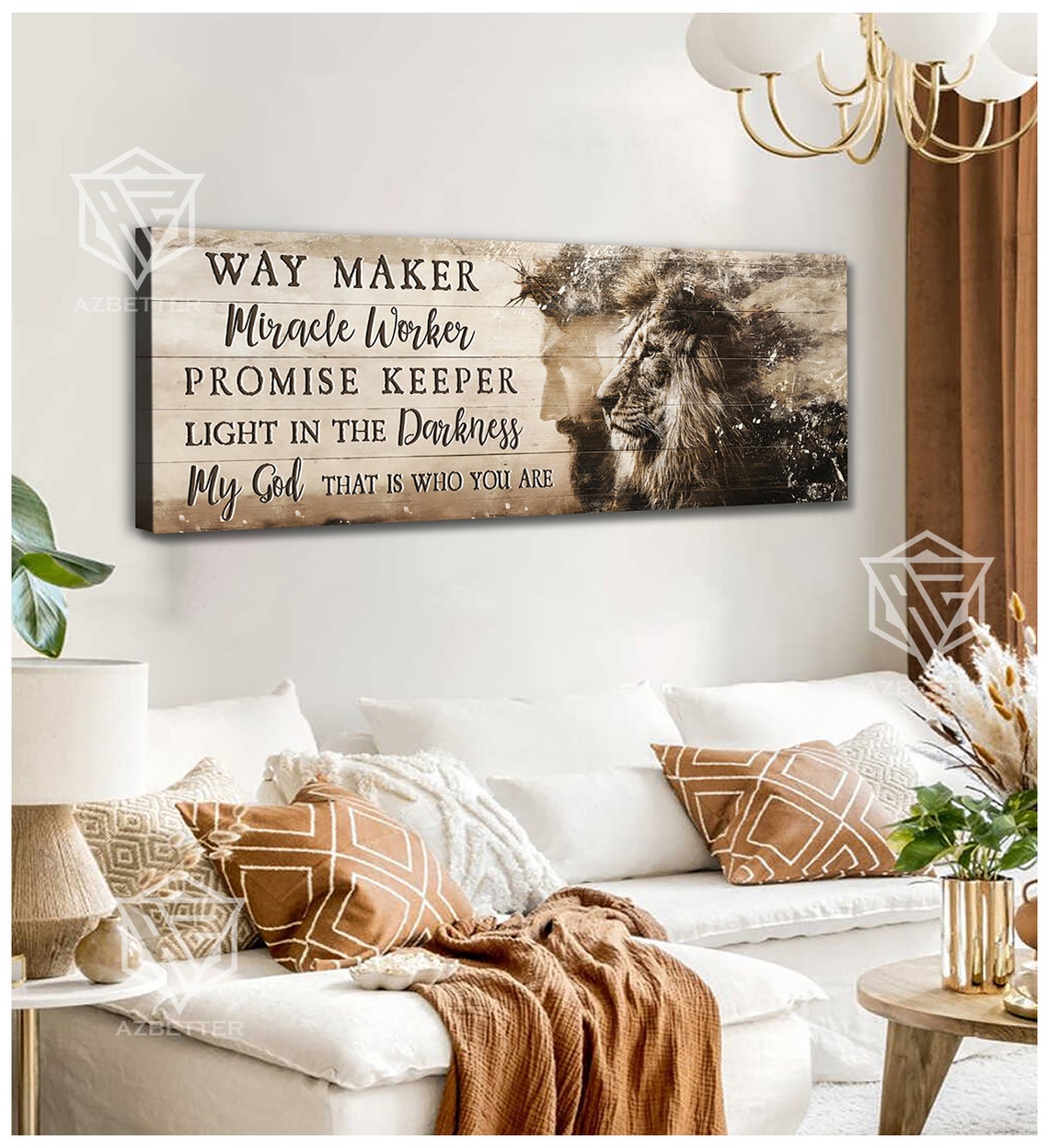 He Is Risen Lion Of Judah Easter Resurrection Scripture Wall Poster - Image 2