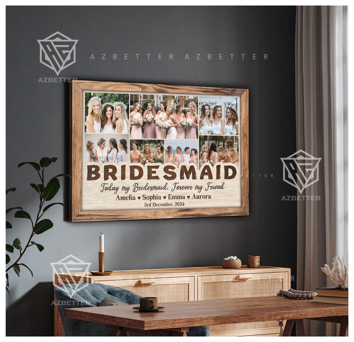 Bridesmaid Personalized Bridal Party Gift Custom Wedding Thank You Gift For Best Friend Or Her - Image 3