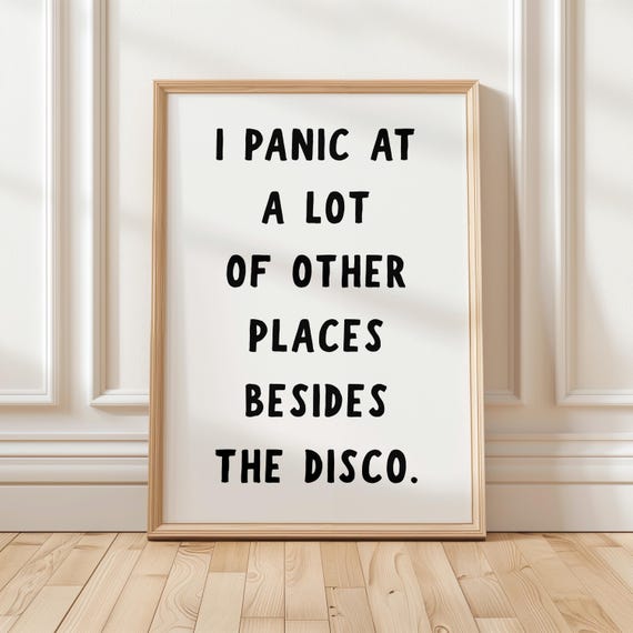 Funny Panic At The Disco Wall Art Rolled Posters For Music Fans Alternative Rock Home Decor Dorm Room Decoration Pop Punk Poster Gift
