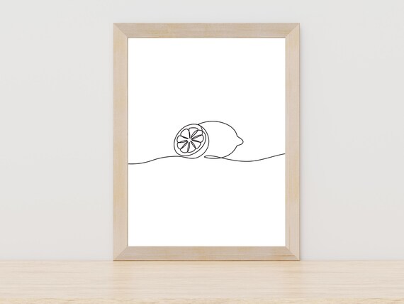 Lemon Line Art