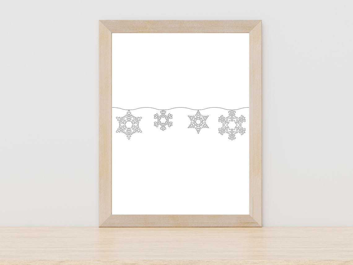 Snowflake Line Art