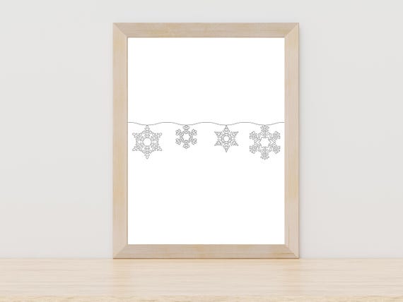 Snowflake Line Art