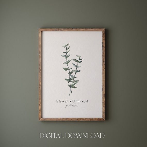 It Is Well With My Soul Minimalist Christian Art Print