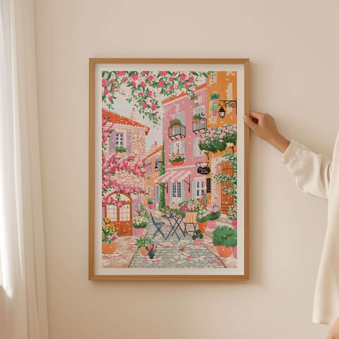 South Of France Pink Spring Travel Poster - Image 2