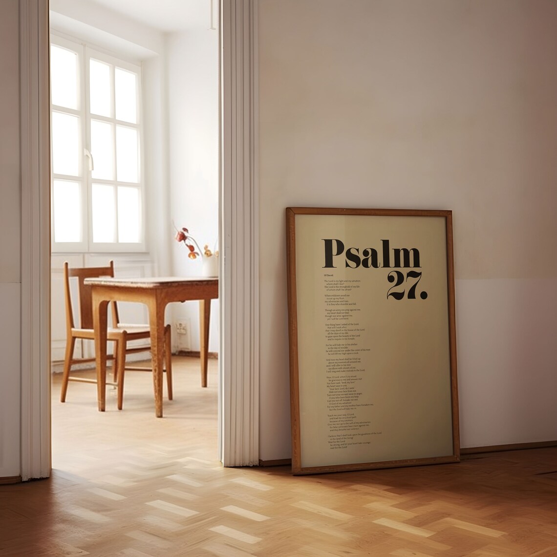 Psalm 27 Bible Verse Art Print, Whom Shall I Fear - Image 2