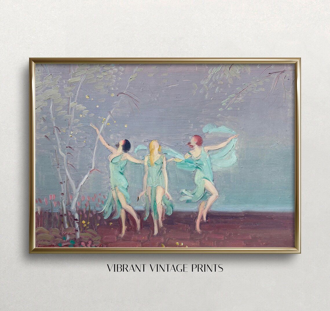 Three Dancers Art Print, Vintage Three Graces Wall Art