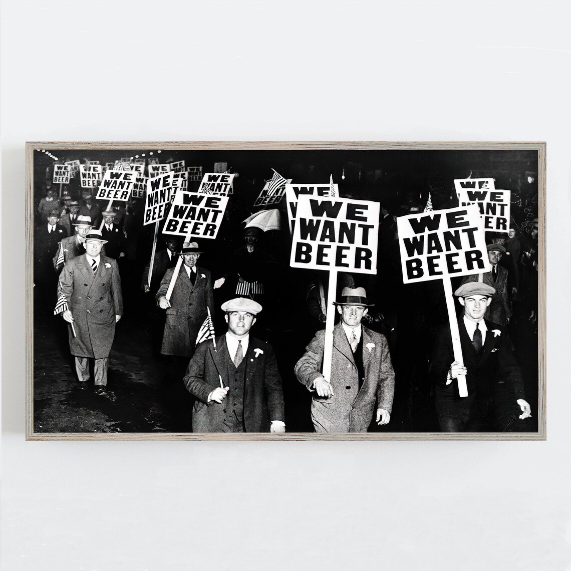 Prohibition Beer Wall Art, Vintage Bar Poster