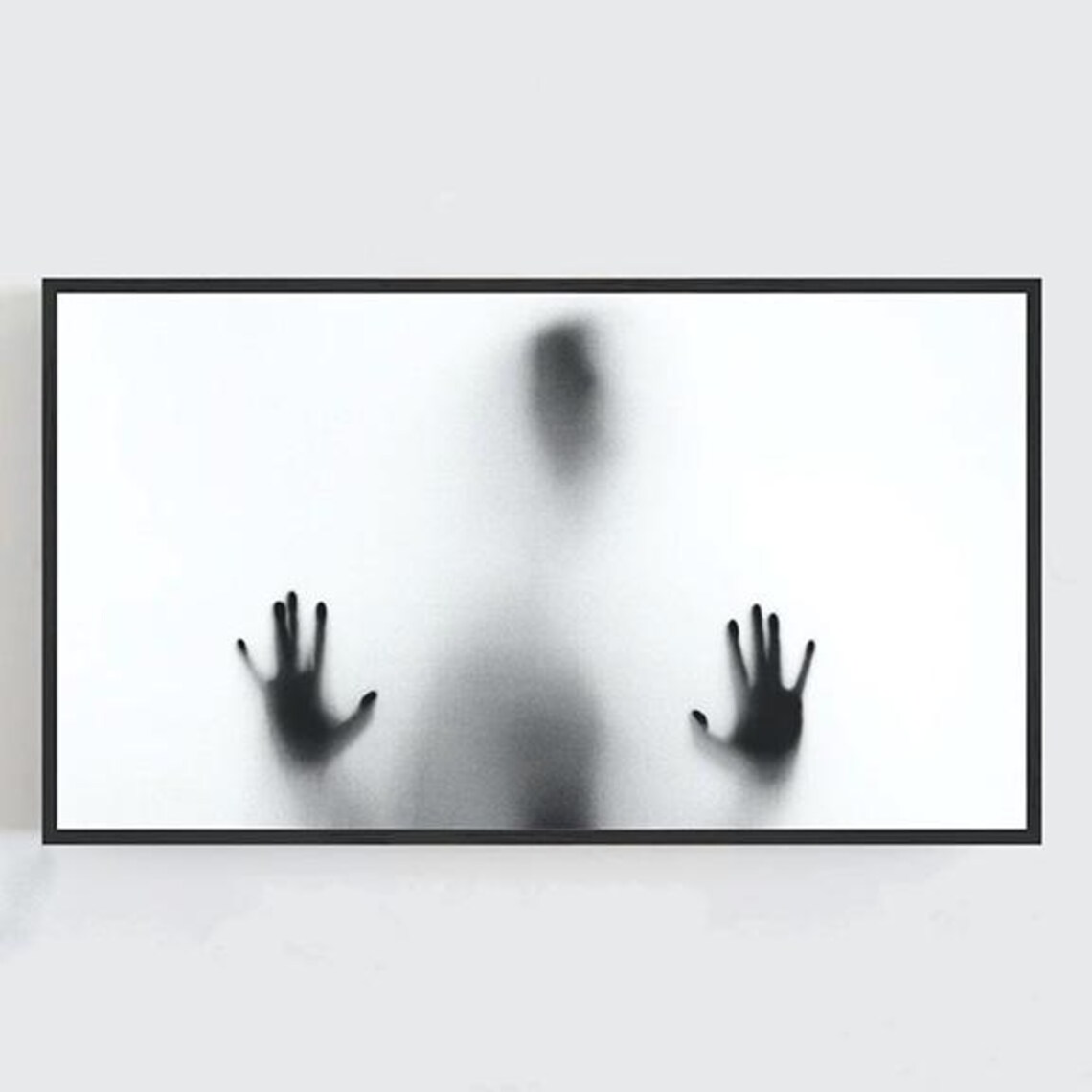 Halloween Hands at Window Art Print, Spooky Decor