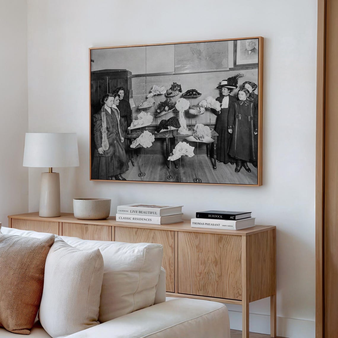 Ladies At Hat Shop Black And White Art Vintage Wall Art Ladies And Hats Victorian Women Art Old Photo Wall Art - Image 5