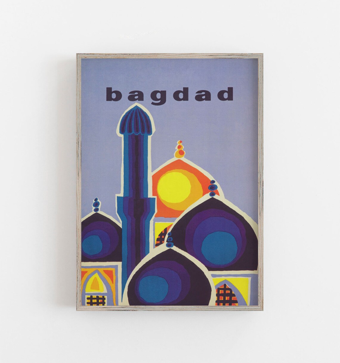 Baghdad Vintage Retro Travel Poster, Middle East