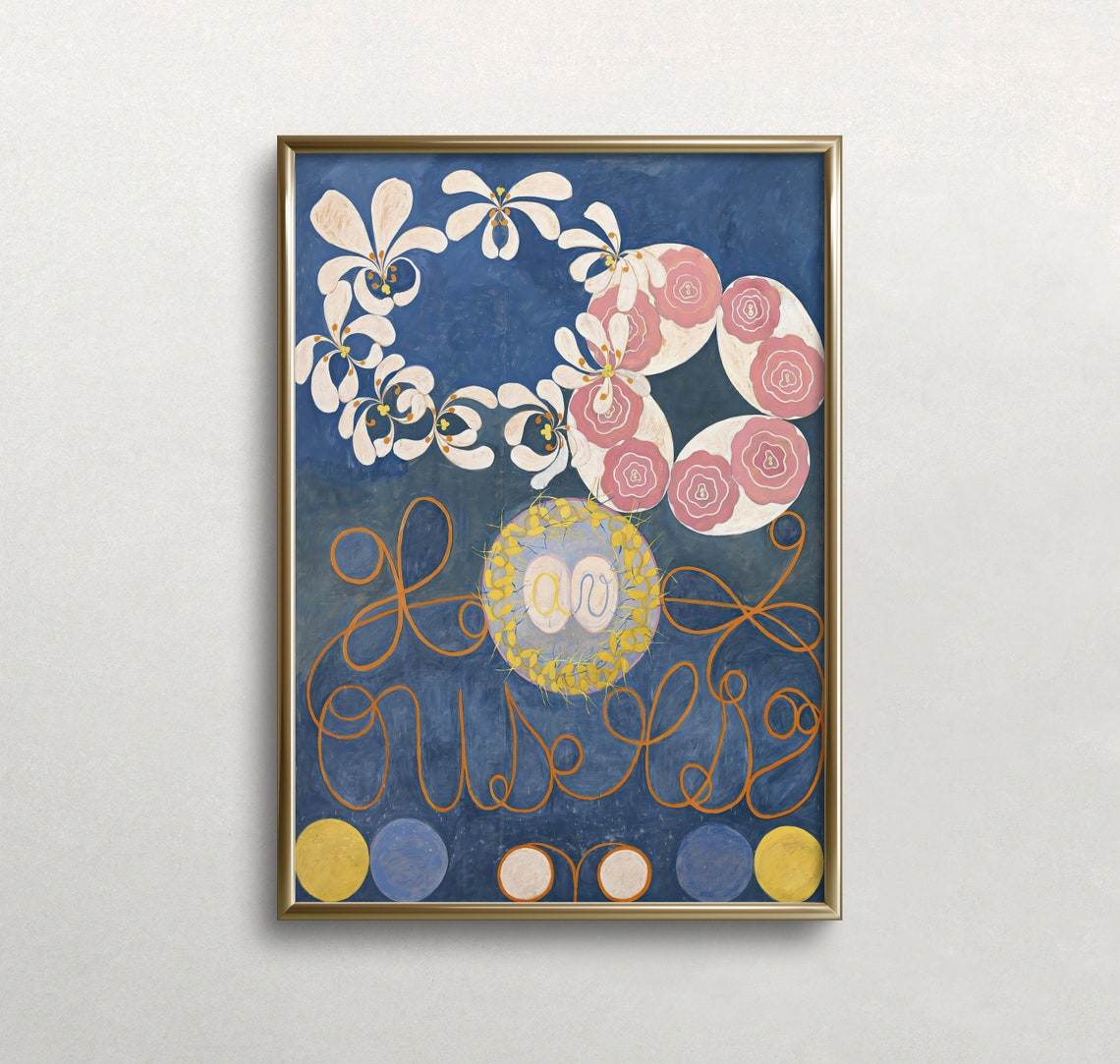 Hilma Af Klint Childhood Floral Spiritual Abstract Vintage Art Print